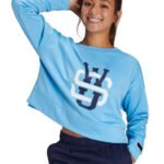 Womens "Lineup" Performance Wicking Crop Crew - All Sports Uniforms - Image 2