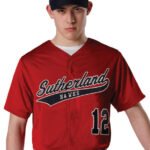 Adult "Lightweight Bat Flip" FAUX Button Front Baseball Jersey - All Sports Uniforms